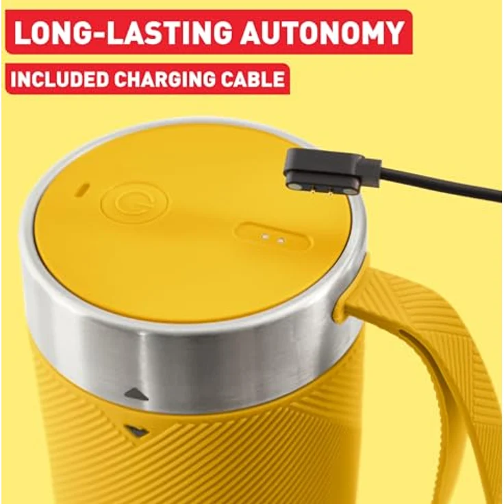 Tefal PBL Lightmix Onthego, tragbarer Standmixer mit 0,3L Kapazität, leistungsstarkem Lithium-Ionen-Akku, transparent/gelb/silber – Bild 4