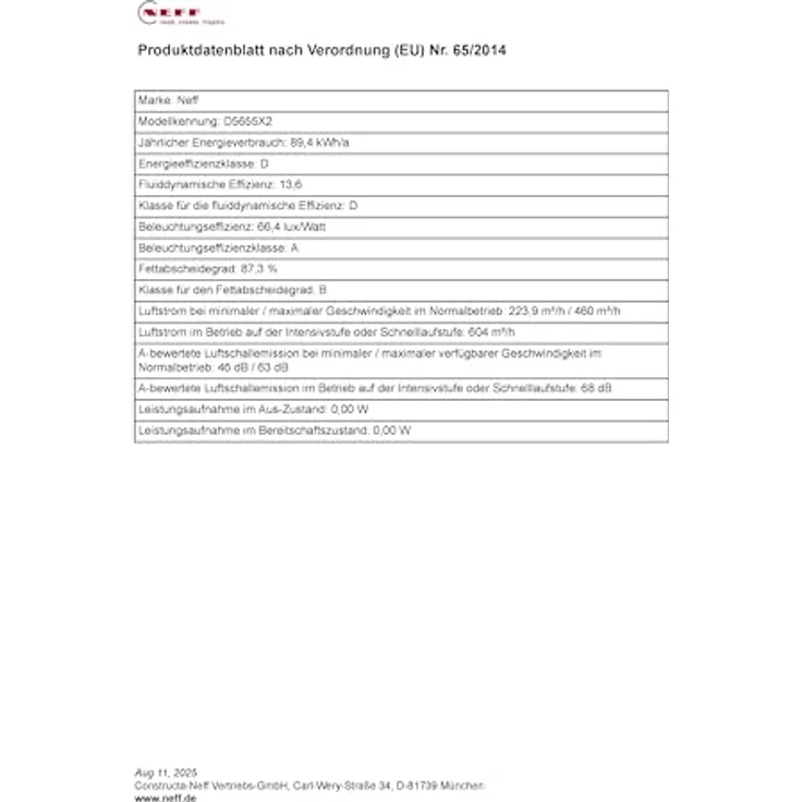 Neff D5655X2 N 30 Lüfterbaustein, 53 cm, silbermetallic, mit 3 Leistungsstufen und LED-Beleuchtung – Bild 15