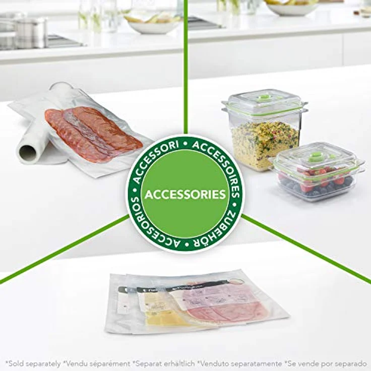 FoodSaver FFS017X Folienschweißgerät - Mariniermodus - inklusive Vakuumbeutel Starterpaket - edelstahl – Bild 7