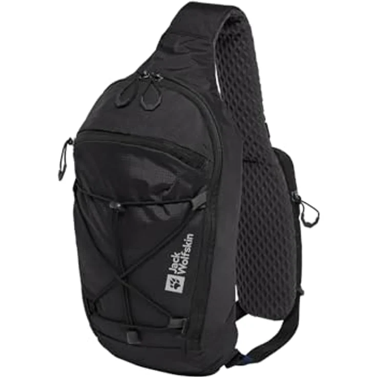 Jack Wolfskin Cyrox Sling, Freizeitrucksack mit 7 Litern Volumen, recyceltem Gewebe und verstellbarem Schultergurt, phantom – Bild 1