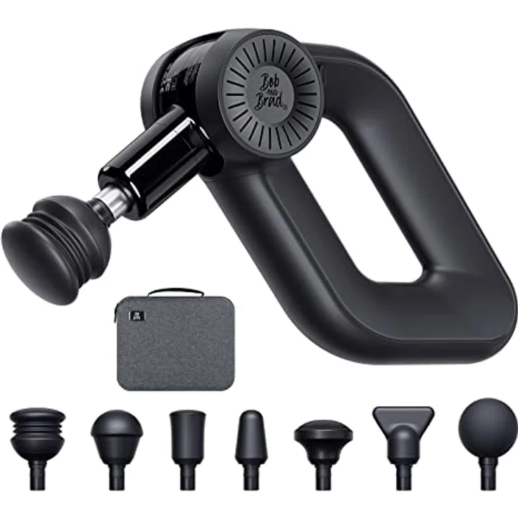 Bob and Brad D6 Pro Massagepistole mit 16mm Amplitude, Percussion Massage Gun Muskel Massagegerät, Massage Pistole mit 2500mAh Akku und 7 Massageköpfen für Schulter Rücken Nacken Muskelentspannung – Bild 1