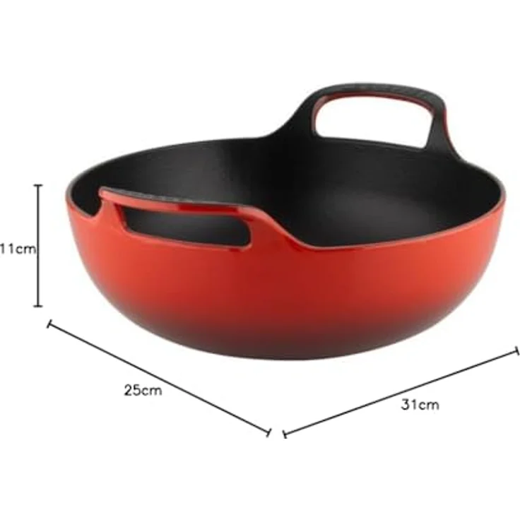 Le Creuset Balti-Topf aus Gusseisen, 24 cm kirschrot, 3 qt. (9.5''), L2042-2467 – Bild 8