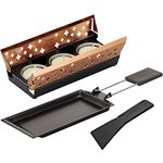KUHN RIKON Candle Light Mini Schweizerkreuz Raclette Set, kupfer, Antihaft-Grill-Pfännchen, mit Teelicht