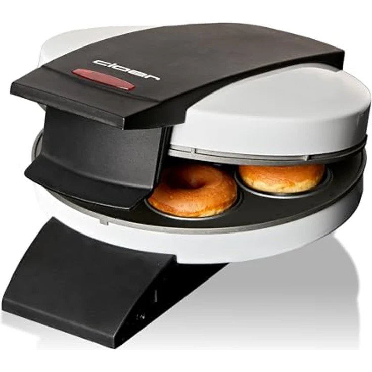 Cloer Küchenmaschine 6121, Donut Maker in elegantem Weiß-Schwarz – Bild 1
