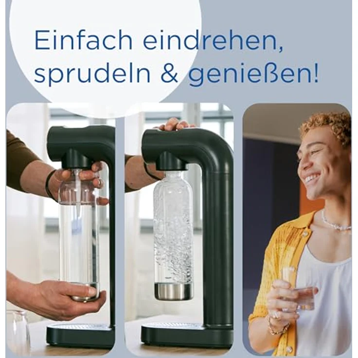 BRITA sodaONE Wassersprudler, inkl. CO2-Zylinder, 1 PET-Flasche, schwarz – Bild 3