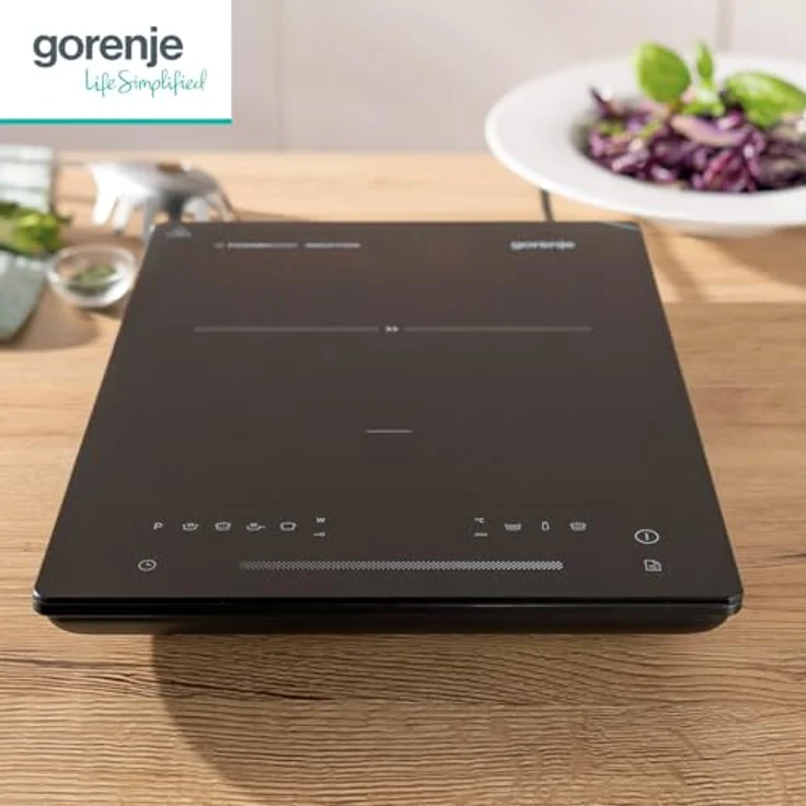 Gorenje Hob ICY2000SP Induction, Number of burners/cooking zones 1, Touch, Timer, Black, Kochfeld, Schwarz – Bild 2