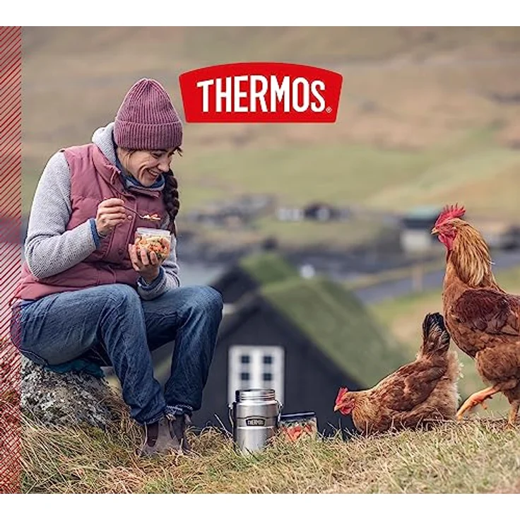 Thermos Speisegefäß, Edelstahl mattiert, 1,2 Liter – Bild 5