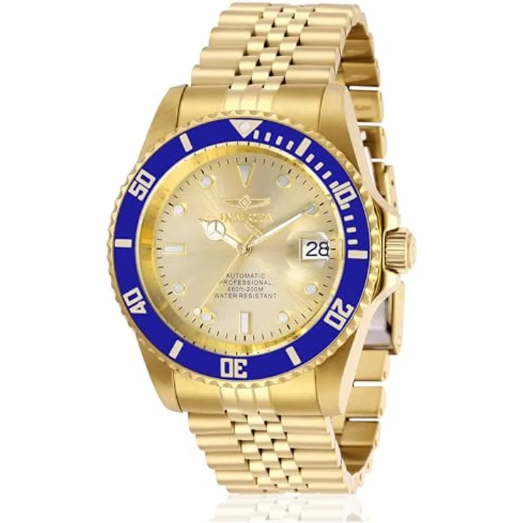 Invicta Pro Diver 29185, Edelstahl Herren Automatikuhr mit Champagnerfarbe Zifferblatt, 42mm, 20 bar wasserdicht – Bild 1