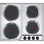 De'Longhi Piano cottura elettrico FFI 46 ER, Edelstahl Kochfeld mit 4 Schnell-Elektroplatten, silber