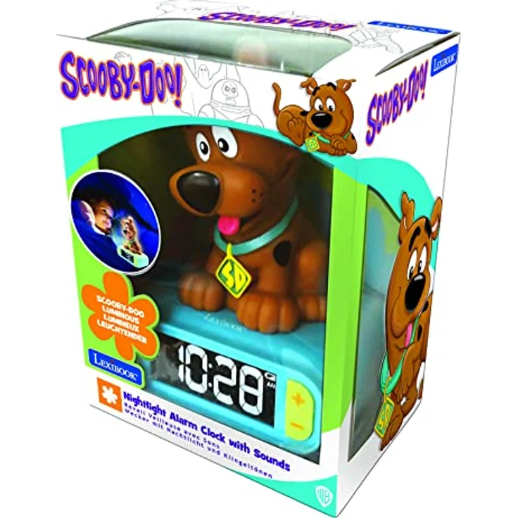 Lexibook Scooby-Doo Nachtlicht-Wecker RL800SDLXB mit LCD-Anzeige und einstellbarer Alarmfunktion – Bild 5