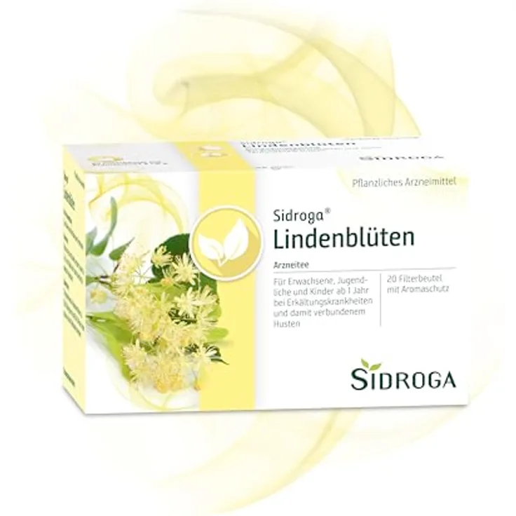 Sidroga Lindenblüten Tee, Filterbeutel 20x1,8 g, beruhigend bei Erkältung und Husten