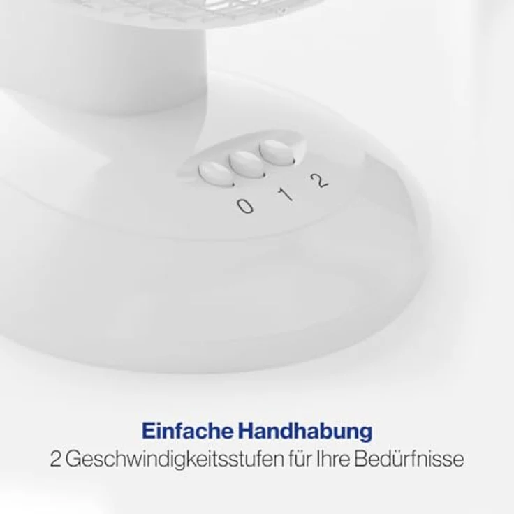 Clatronic VL 3601 Tischventilator, 23 cm Durchmesser, oszillierend, Neigungswinkel verstellbar, 2 Geschwindigkeitsstufen – Bild 5