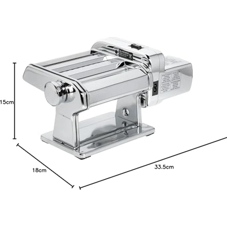 Marcato Nudelmaschine AT-MOT-220V Nudelmaschine Atlas mit Motor, Hochwertiger Chromstahl, Ergonomische Form – Bild 3