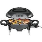 Rommelsbacher Kontaktgrill BBQ 4000, Elektrischer Grill mit Deckel, kompakt, schwarz