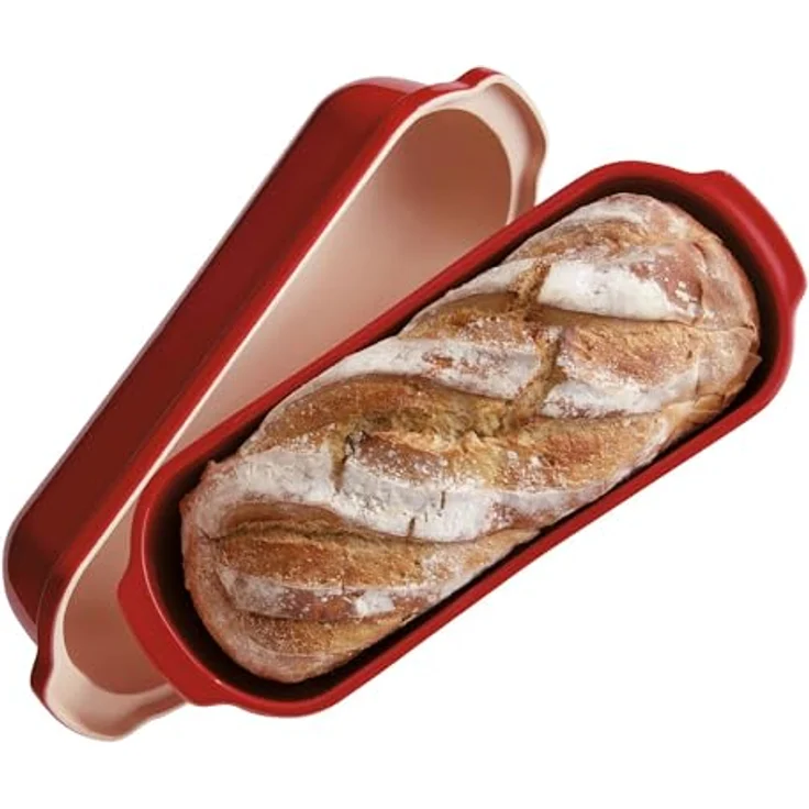 Emile Henry 345503 Italienisches Brot Leib Bäcker, Keramik, Burgund – Bild 5
