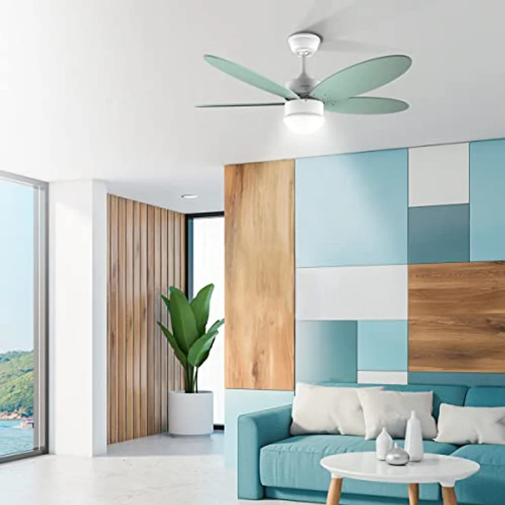 Cecotec Deckenventilator EnergySilence Aero 4260 Mint. 40 W, DC-Motor, Durchmesser 42 Zoll mit 5 umkehrbaren Flügeln, LED-Licht, Fernbedienung, Timer, 6 Geschwindigkeiten – Bild 2