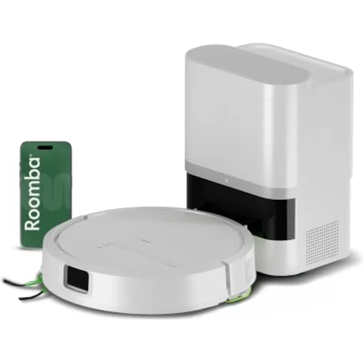 iRobot Roomba® 115 Combo Saug- und Wischroboter, AutoEmpty™ Dock, 15k Pa Saugleistung, Clearview™ LiDAR Navigation, Weiß – Bild 1