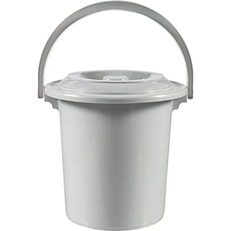 CURVER Eimer mit Deckel 10L in hellgrau, Plastik, 31 x 31 x 32 cm – Bild 2