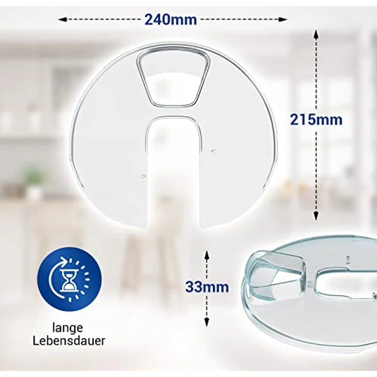 VIOKS Spritzschutz Rührschüssel Deckel für Bosch Küchenmaschine, transparent, kompatibel mit MUM4 Modellen, hochwertiger Kunststoff – Bild 5