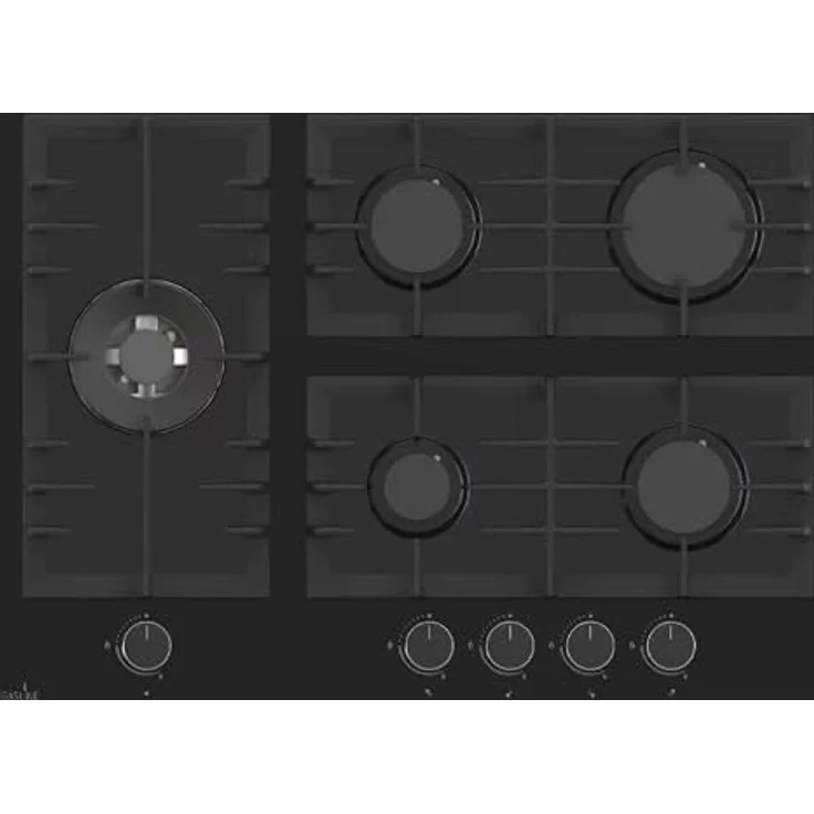Gasline Herdset GB850-FIB, Gasbackofen 69L mit Umluft und Digitaltimer + 70cm Gaskochfeld GAG70GLG aus schwarzer Glaskeramik, inkl. 5 Gasbrennern und Wokbrenner – Bild 3