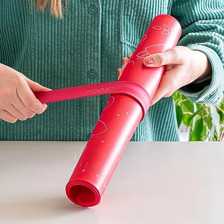 coox Coox Backmatte, Antihaft, rutschfest, hygienisch, ofenfest bis 230 °C, mit cm-Skala – Bild 3