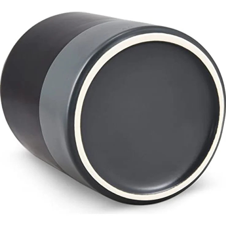 Cole & Mason H822140 Linton Küchenutensilienhalter aus Keramik, Schwarz/Grau, 160mm x 120mm, Utensilienhalter für die Küche / Küche Behälter, 2 Jahre Garantie – Bild 4