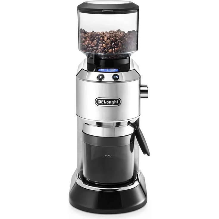 De'Longhi KG 521.M Elektrische Kaffeemühle, 18 Mahlstufen, silber