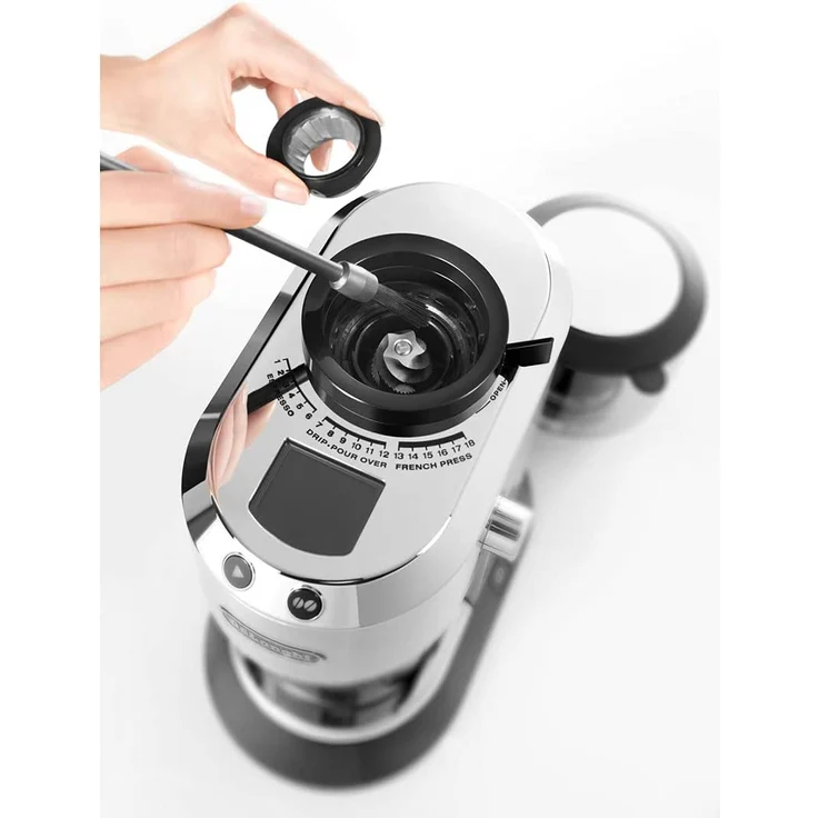 De'Longhi KG 521.M Elektrische Kaffeemühle, 18 Mahlstufen, silber – Bild 4