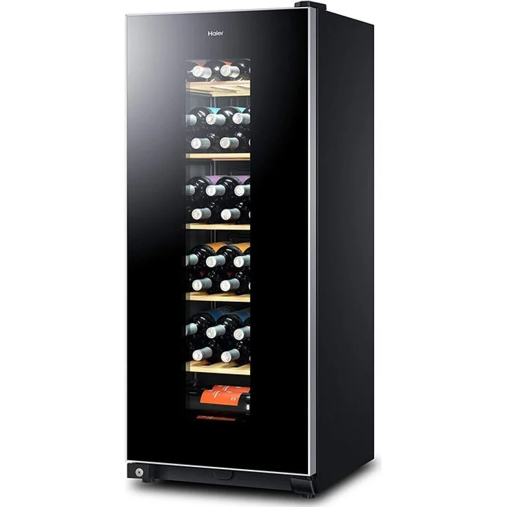 Haier WS59GAE Weinkühlschrank, freistehend, schwarz, 59 Flaschen, 1 Temperaturzone, LED, Breite 50 cm, Energieklasse G – Bild 3