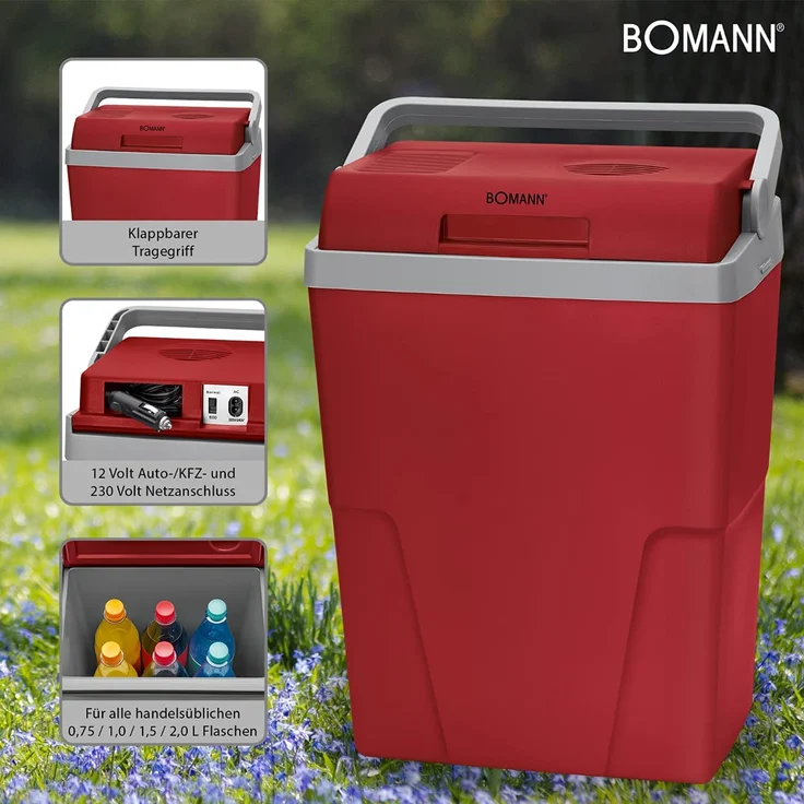 Bomann KB 6011 CB thermoelektrische Kühlbox, F, 22 Liter, mit Energiesparfunktion, Tragegriff,rot – Bild 5