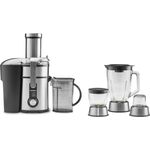 Gastroback 40152 Design Multi Juicer Digital Plus, 4 in 1: Zentrifugal-Entsafter, Standmixer, Schnellzerkleinerer und Kaffeemühle, 1300 Watt, 5-Stufen, schwarz, edelstahl - Preisvergleich