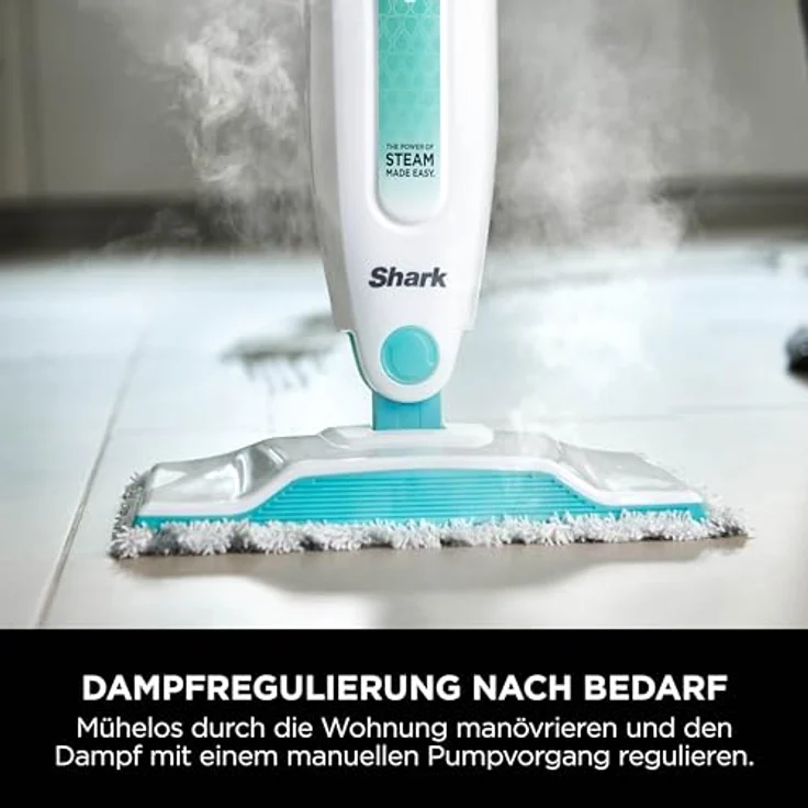Shark Dampfmopp S1000EU, 1050 Watt, desinfiziert zu 99% versiegelte Hartböden – Bild 3