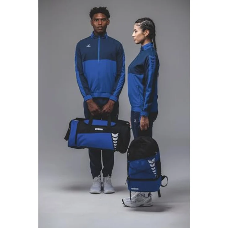 erima Sporttasche Six Wings, praktische Reisetasche mit großem Stauraum für Sportequipment, schwarz – Bild 3