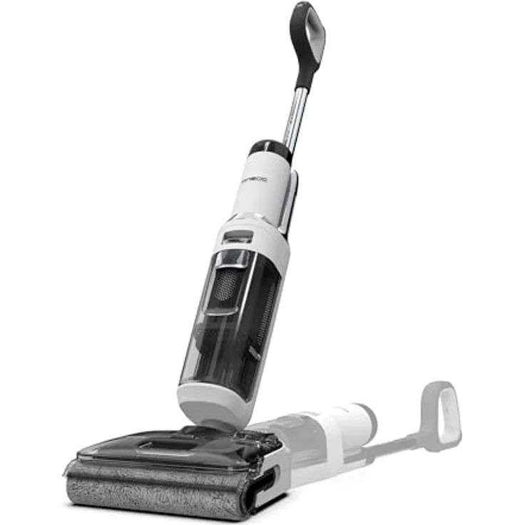 Tineco Floor One Stretch S6 Nass Trockensauger, 180°-Flachdesign Saugwischer 13cm Liegehöhe, 70°C 5min FlashDry Selbstreinigung, 3-Seitige Kantenreinigung 40min Laufzeit Reinigung unter tiefen Möbeln – Bild 1