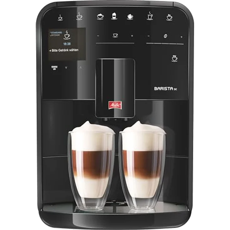 Melitta Barista SE Kaffeevollautomat, schwarze Ausführung, geräuscharmes Mahlwerk, Touch & Slide Bedienung, separat für Milch und Heißwasser – Bild 1