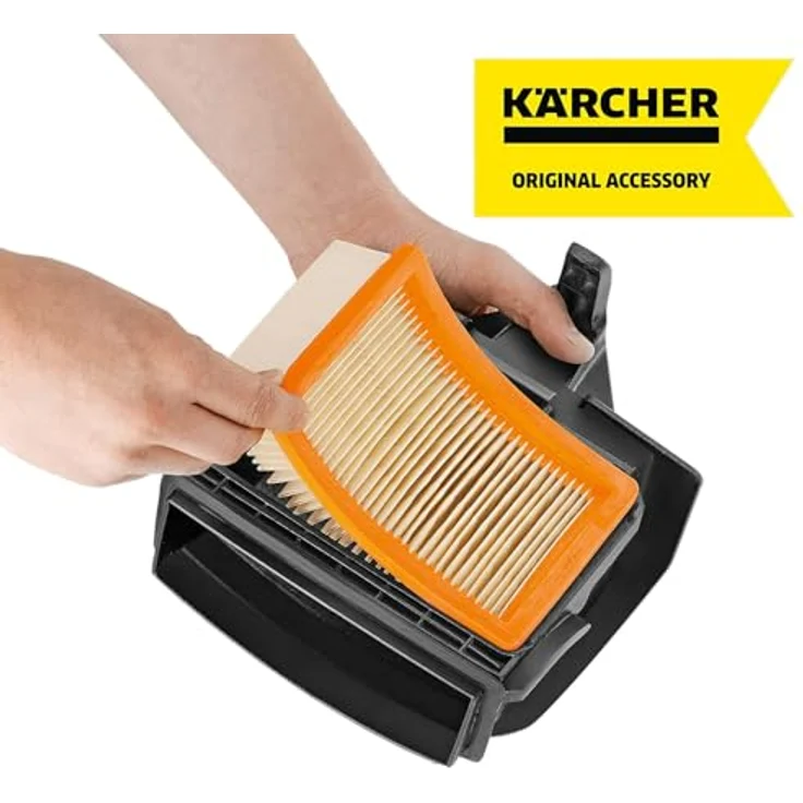 Kärcher Flachfaltenfilter für Kärcher Mehrzwecksauger WD 4 bis WD 6 (schnell und komfortabel austauschbar, ohne Schmutzkontakt, ermöglicht Nass- und Trockensaugen ohne Filterwechsel) – Bild 5