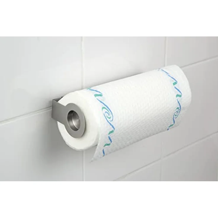 Wenko Universal Küchenrollenhalter Cerri, Edelstahl rostfrei, 21-33 x 6 x 9 cm, silber matt – Bild 7