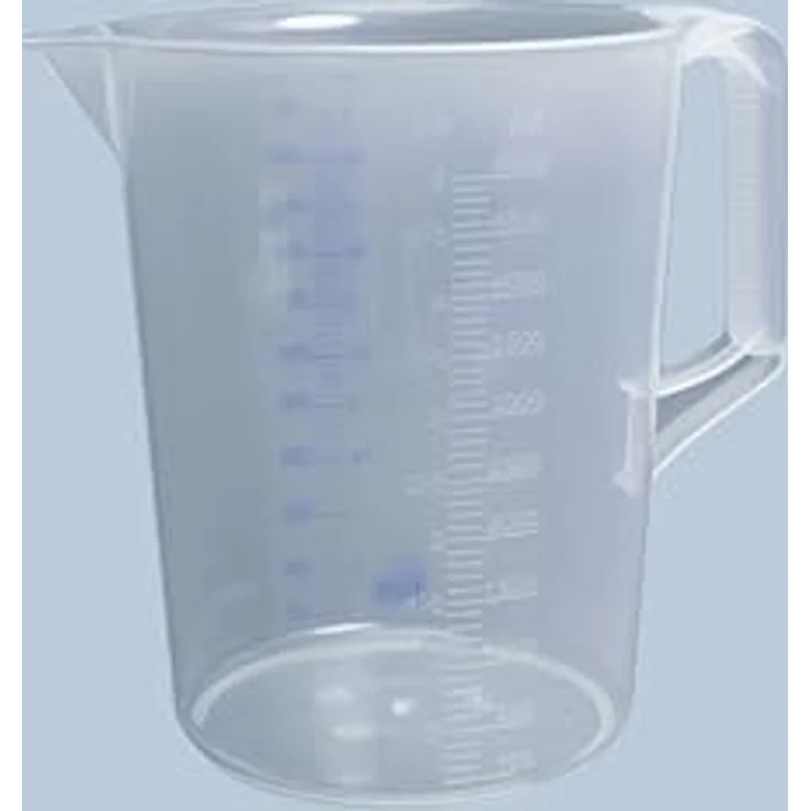 Hünersdorff Messbecher, Polypropylen, geschlossener Griff 5000 ml, transparent – Bild 4