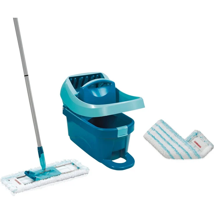 Leifheit Wischmopp Set Profi XL Mobile mit 2x Ersatzbezug micro duo - Bodenwischer mit 42 cm Wischbreite und 360°-Drehgelenk, inkl. Rollen - Leifheit – Bild 1