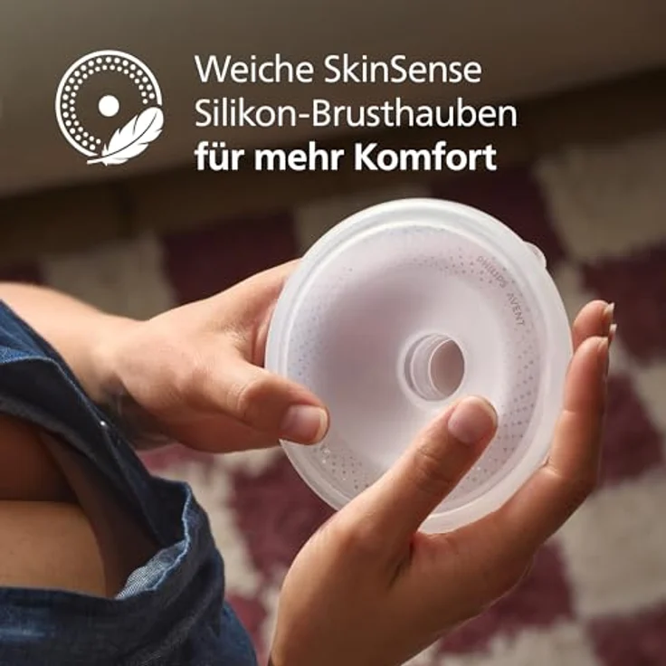 Philips AVENT Hands-free SCF552/11, Große Brustkissen und Einsätze, Silikon, Transparent, 28 mm für komfortable Passform – Bild 5