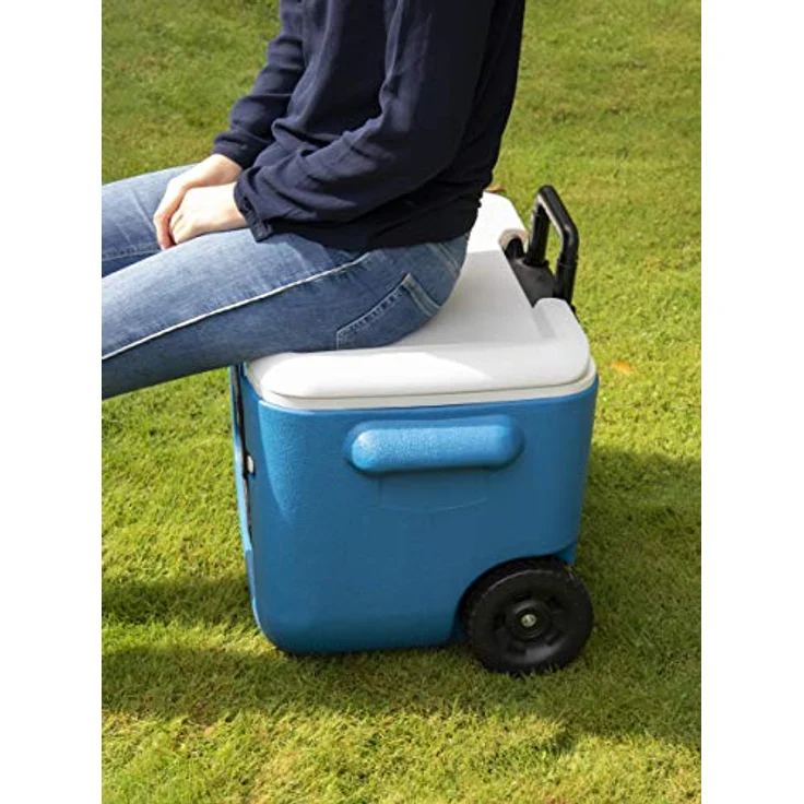 Coleman 50QT passive Kühlbox, Kunststoff, blau-weiß – Bild 5