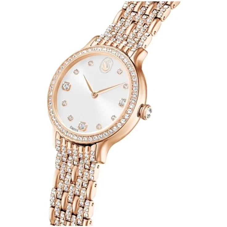 Swarovski Quarzuhr IMBER 5713883, Damenuhr in Roségold mit 232 Kristallen, Swiss Made, Edelstahlarmband, analog, wasserdicht bis 50 Meter – Bild 4