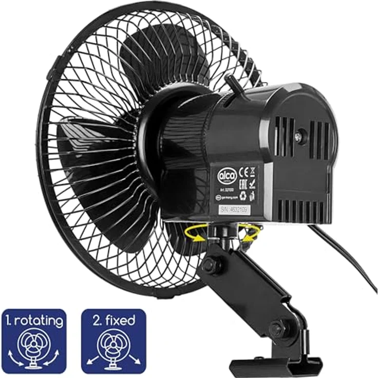 alca Handventilator Fahrzeugventilator 24 V, Metall mit Rotation & Schraubbefestigung für Nutzfahrzeuge – Bild 6