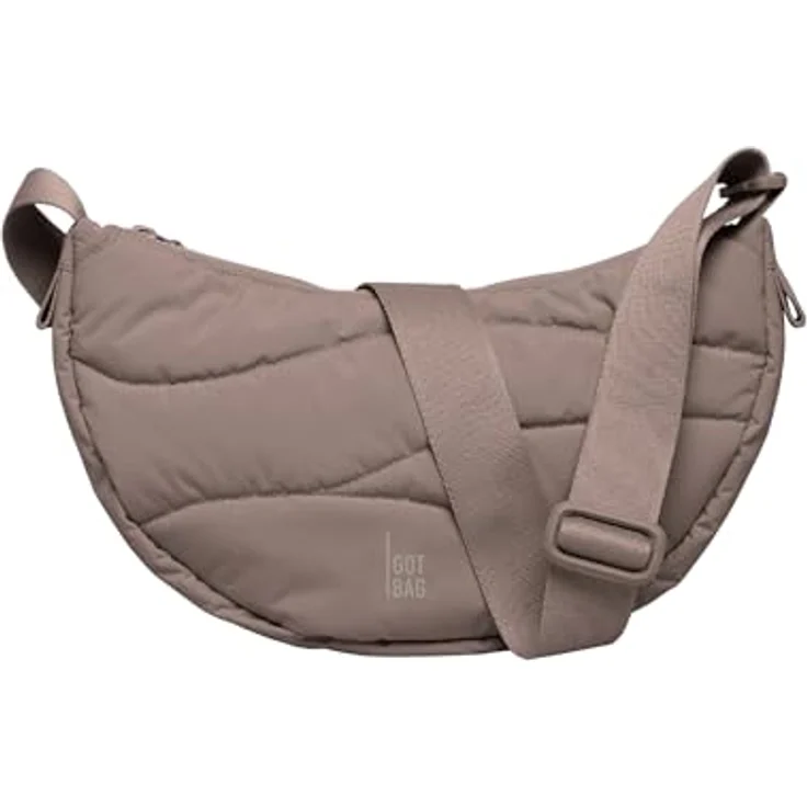 GOT BAG Moon Bag wavy puffer, Gürteltasche aus 100% Nylon, 32 cm x 11 cm x 18 cm, grau – Bild 1