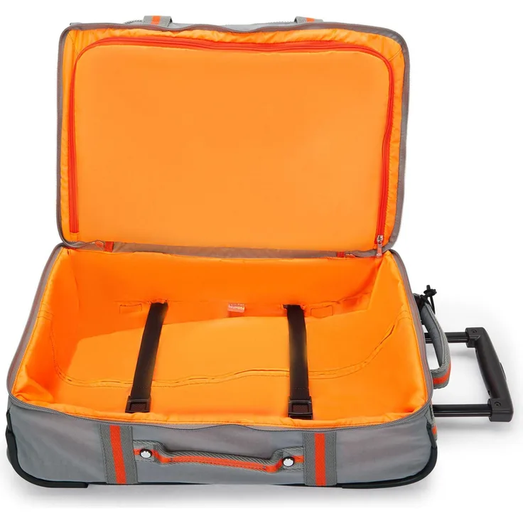 Kipling Basic Teagan 2-Rollen Reisetasche, 54 cm, grau, (47 l) mit Wäschefach und verstellbarem Umhängeriemen