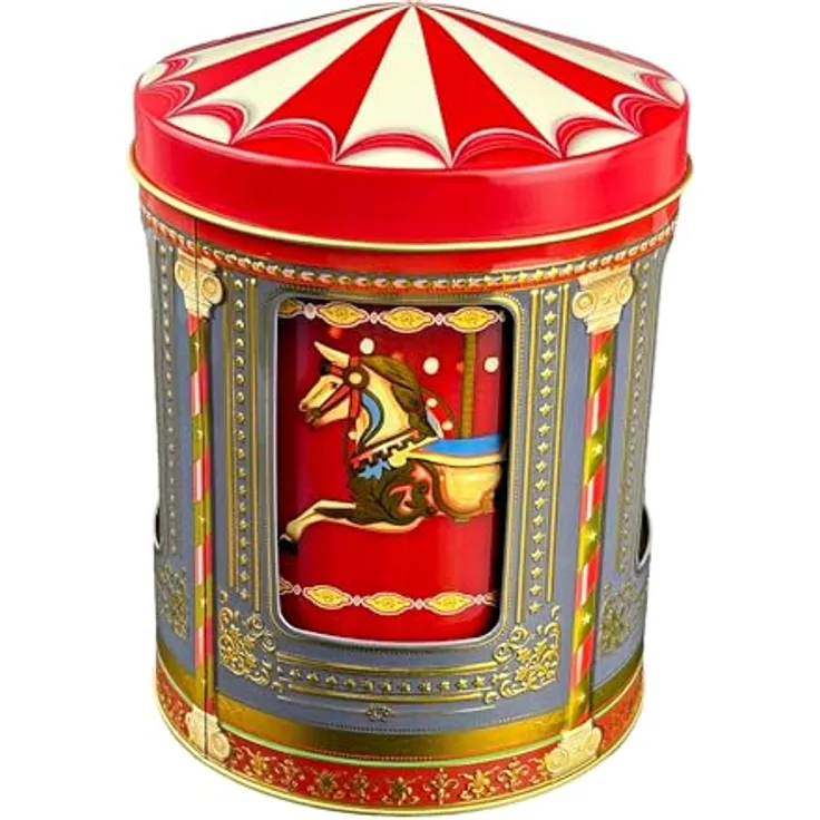 MediMuc Funfair Spieluhrdose - Dose, Gebäckdose, Aufbewahrungsdose, Keksdose, Blechdose - lebensmittelecht - Vol. 0,75l - Preisvergleich