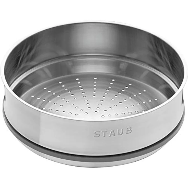 STAUB Gusseisen Bräter-Cocotte, mit Dämpfeinsatz, rund 26 cm, 5,2 L, graphit - grau – Bild 4