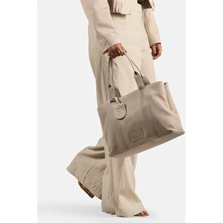 Burkely Shopper Soft Skylar, Einkaufstasche aus robustem Rindleder mit Laptopfach, cognac – Bild 2