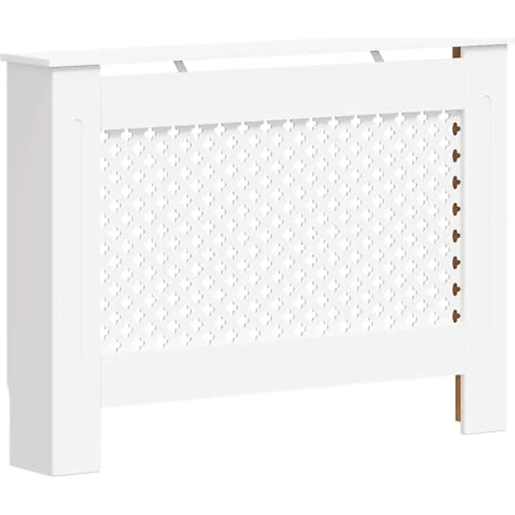 vidaXL Heizkörperabdeckung Weiß, 112x19x81,5 cm MDF mit modernem Design und einfacher Montage – Bild 1