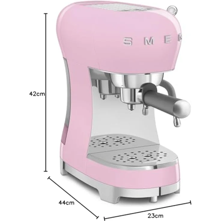 Smeg ECF02PKEU Siebträger Espresso-/Kaffemaschine Rose, Siebträgermaschine, Rosa – Bild 1